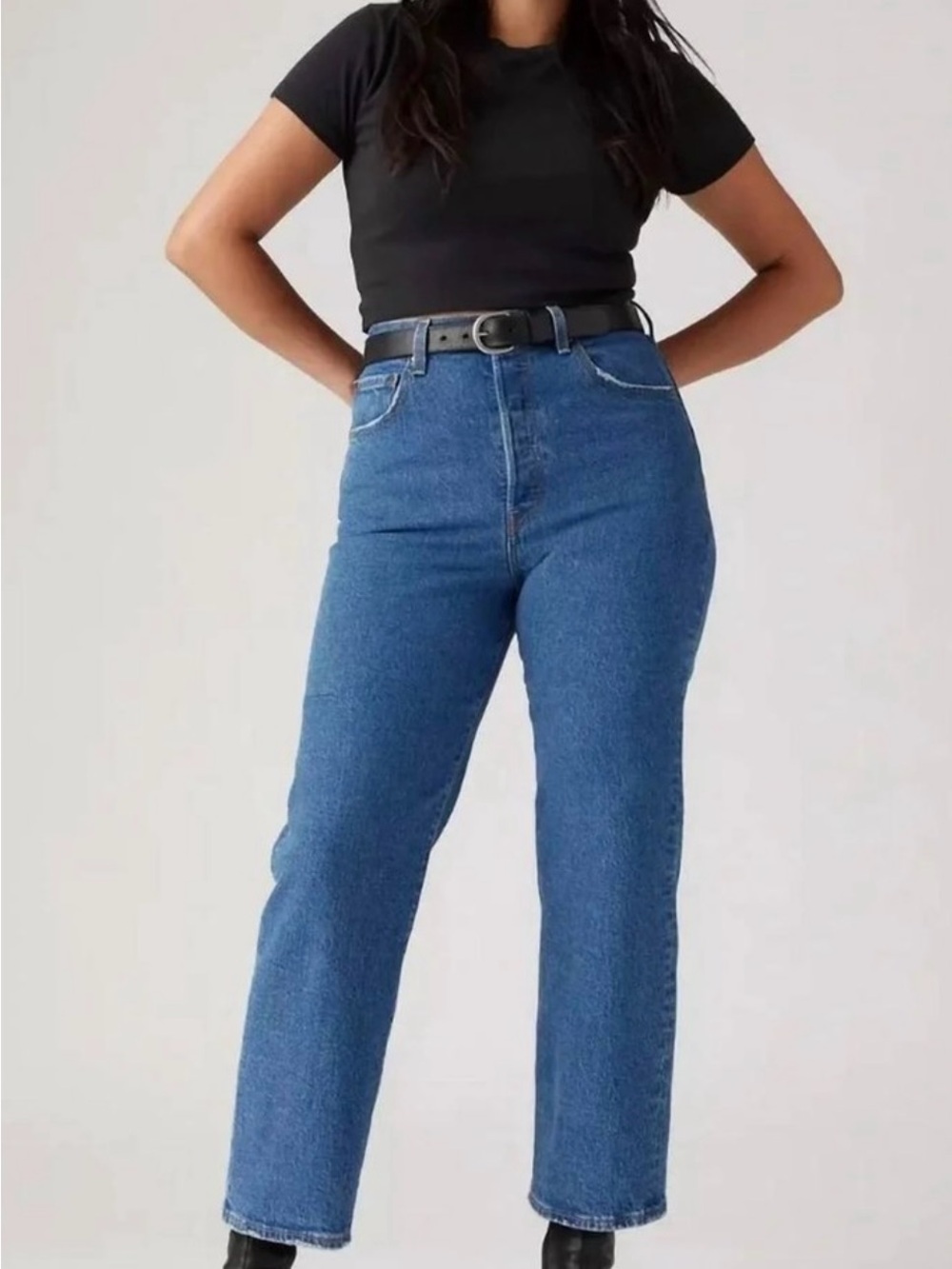 Brand New Premium Ribcage Straight
Ankle Jeans In Blue